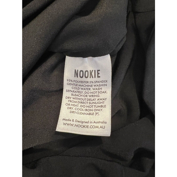 NWT Nookie Harley Mini Dress Women's Size XS BlackAsymmetrical Waist Long Sleeve - Picture 5 of 5